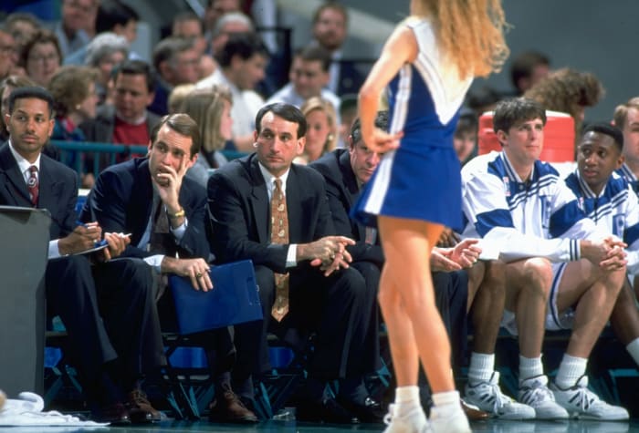 Coach K on the Duke sideline